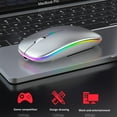 Wireless Mouse With LED Backlit USB Rechargeable
