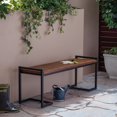 thumbnail image 4 of Industrial Wood and Metal Bench with Sturdy Cantilever Legs for Outdoor or Indoor Use – Modern Seating for Home or Garden, 4 of 9