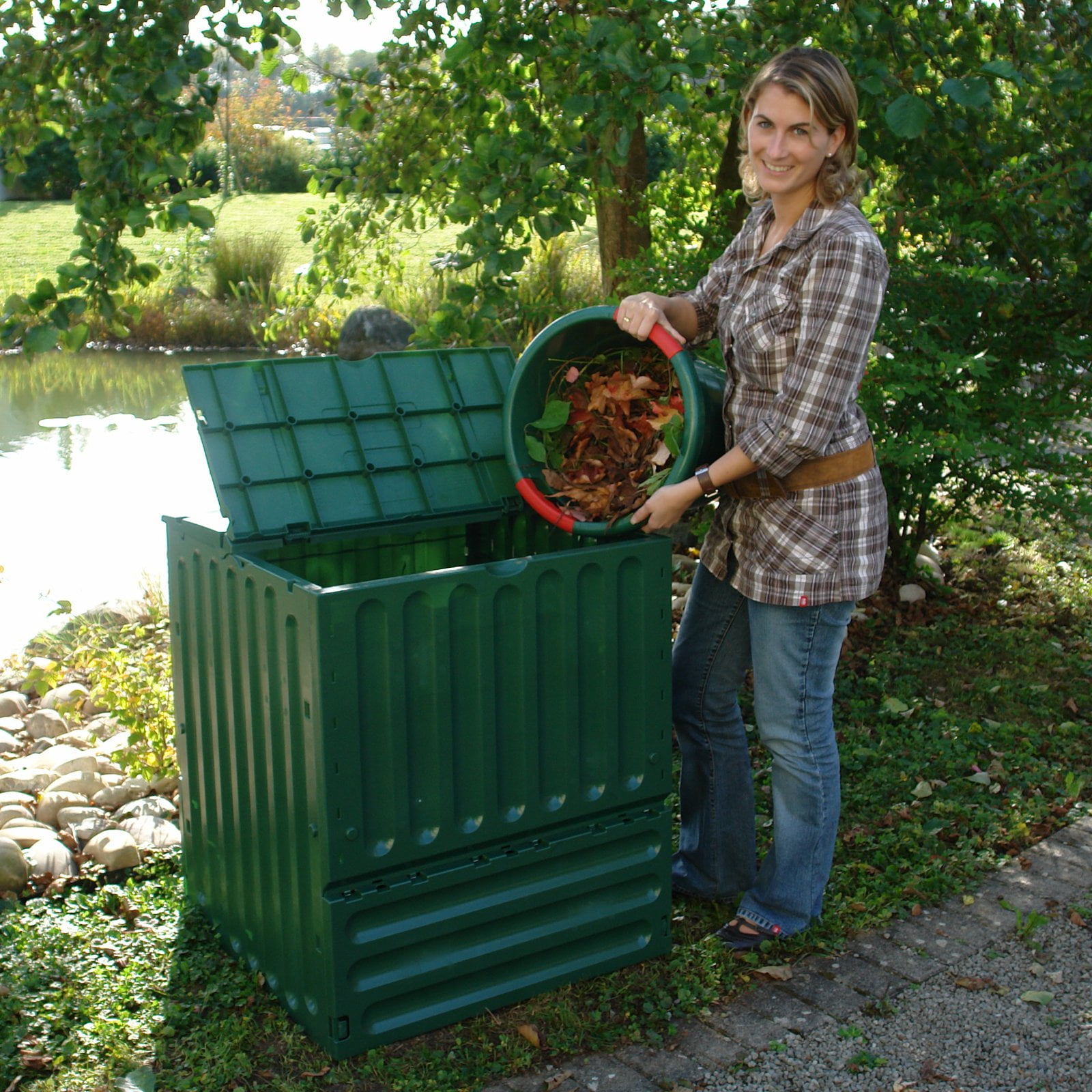 Exaco Eco King 400 Recycled Plastic 110-gal. Medium Compost Bin by Exaco Trading Co