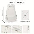 thumbnail image 1 of Mochila con cremallera en todo el patrón, mochila de almacenamiento de gran capacidad, mochila escolar para mujer, 1 of 4