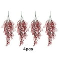 thumbnail image 3 of Advancent Plantas artificiales de solución de bajo mantenimiento de 4 piezas para cada espacio Planta colgante de apariencia realista Decoración Rojo, 3 of 6