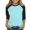 Light Blue, variant on Frnrwgo Girls Tagless Top Size 3T-14 Crewneck Raglan 3/4 Sleeve Shirts Clothes Cute Pullovers Tops Black