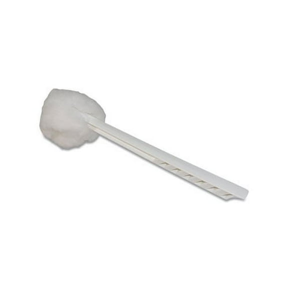 Deluxe Toilet Bowl Mop 10" Handle, White, 25/Carton