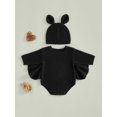 thumbnail image 5 of Cjfdfy Newborn Baby Boy Girl Halloween Bat Costume Knit Sweater Romper Hat 2-piece Set For Party Cute Bat Halloween Costume Romper With Wings Hat Size 0-18M, 5 of 8