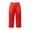 Red, variant on Asxite Plus Size Womens Pajamas Pants Casual Breathable Ice Silk Solid Loose Cropped Sleepwear