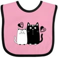 thumbnail image 3 of Inktastic Valentines Day Cat Couple Girls Baby Bib, 3 of 4