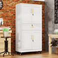 thumbnail image 2 of Ero Tall Metal Garage Storage Cabinet with Doors and Shelves, Rollowing Garage Cabinet with Wheels and Drawers, 2 of 8