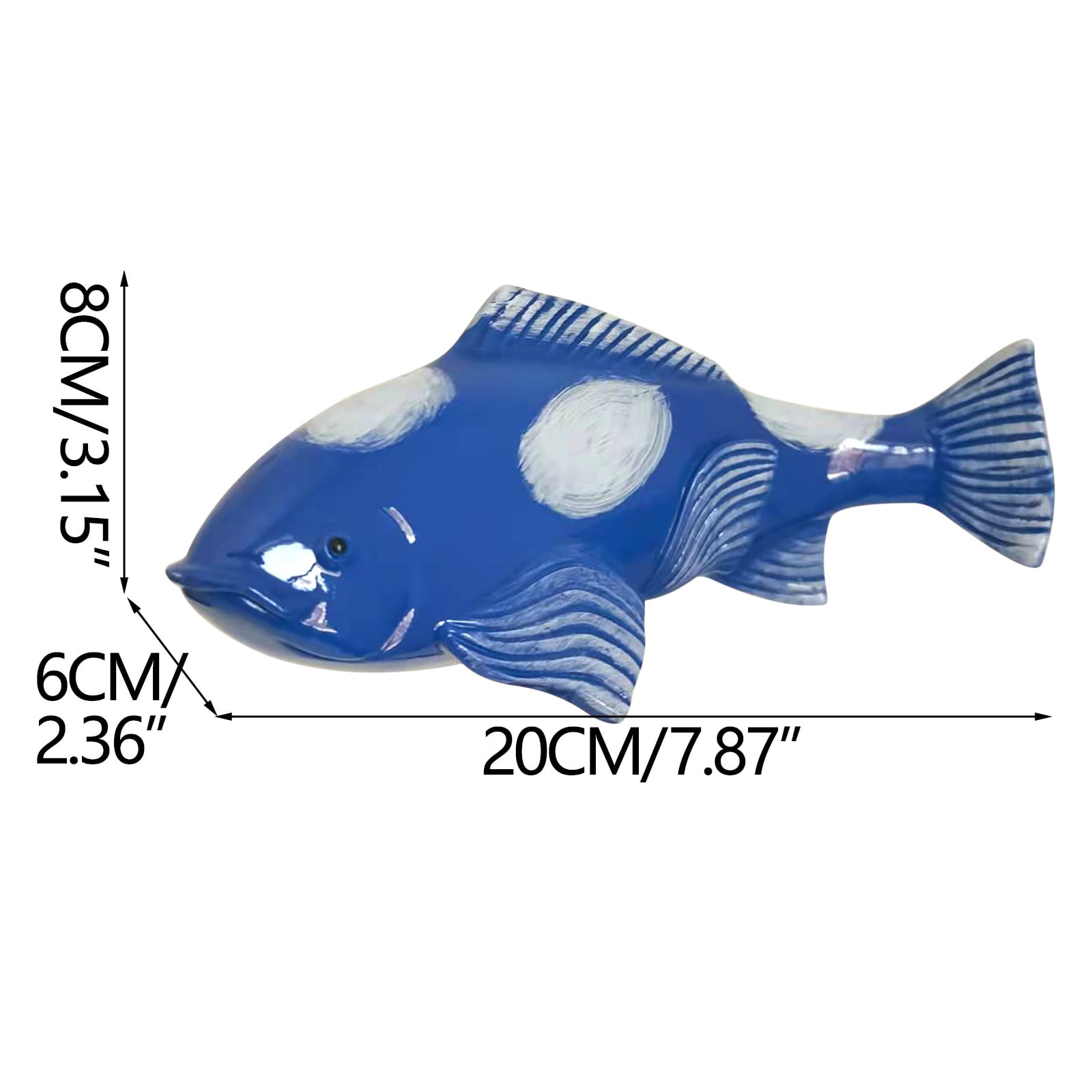XEOVHV Fish in The Garden, Ceramic Garden Koi, Garden Koi Resin Crafts, Koi Fish Statue Outdoor, Sculpture for Outdoor Garden Lawn Pond Ornament (3 Pcs Dark Blue)