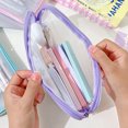 thumbnail image 4 of Mesh Zipper Mesh Pouch, Multifunctional Clear Pencil Case Organizer Stationery Storage Bag, 4 of 5