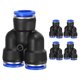 thumbnail image 1 of Uxcell 5-Pack Inline Manifold Union Fitting, Y Splitter 16mm(5/8") OD Plastic Pneumatic Push to Connect Tube Fittings, 1 of 6