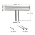 thumbnail image 2 of Uxcell 2" (50mm) Length 12mm Dia Stainless Steel Single Hole T Bar Pull Handle 6 Pack, 2 of 6