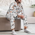 thumbnail image 7 of Lsque Halloween Dachshund Pattern Long Sleeve Pajama Set for Men - Soft 2-Piece Sleepwear and Loungewear Set with Pockets, Comfy Nightwear-Large, 7 of 7