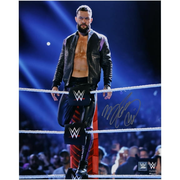 Finn Balor WWE Autographed 16" x 20" Sitting on Top Turnbuckle with Jacket On Photograph - Fanatics Authentic Certified