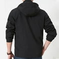 thumbnail image 5 of WREESH Fashion Winter Jacket Men'S Casual Solid Color Zipper Pockets Long Sleeve Hooded Casual Outwear Black, 5 of 6