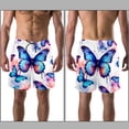 thumbnail image 3 of luoweisi Men's Beach Shorts Quick Dry Swim Trunks with Mesh Lining Butterfly M, 3 of 5