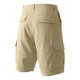 thumbnail image 4 of Distressed Wash Cargo Shorts with Multiple Pockets and Relaxed Fit, Awesome For Weekend Errands Backyard Projects Or Casual Outings Khaki L, 4 of 4