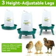 thumbnail image 2 of Chick Feeder and Waterer Set, 0.3 Gal Feeder and 0.4 Gal Waterer with 3 Adjustable Heights, 2 of 6