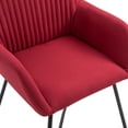 thumbnail image 5 of vidaXL Chaises de Salle à Manger 4 Pcs Rouge Vin Tissu, 5 of 5