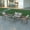 Natural/Gray, variant on Emma + Oliver Four Piece Indoor/Outdoor Boho Open Weave Natural Rattan Rope Patio Set with Two Chairs, Loveseat and Table with Gray Cushions