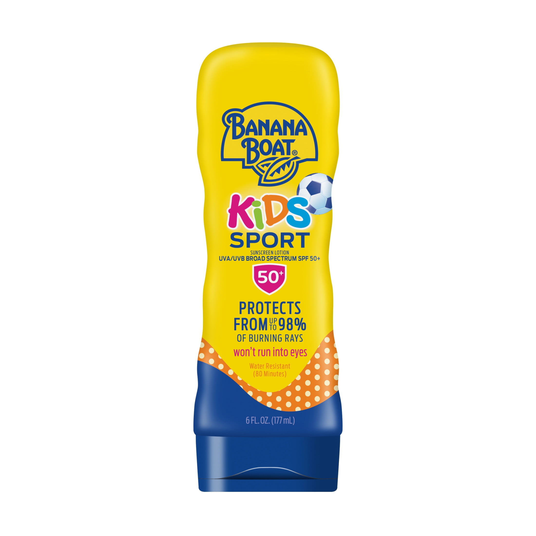 (6 pack) Banana Boat Kids Sport SPF 50 Sunscreen Lotion, Tear Free Kids Sunscreen, Child Sunblock, 6 fl oz