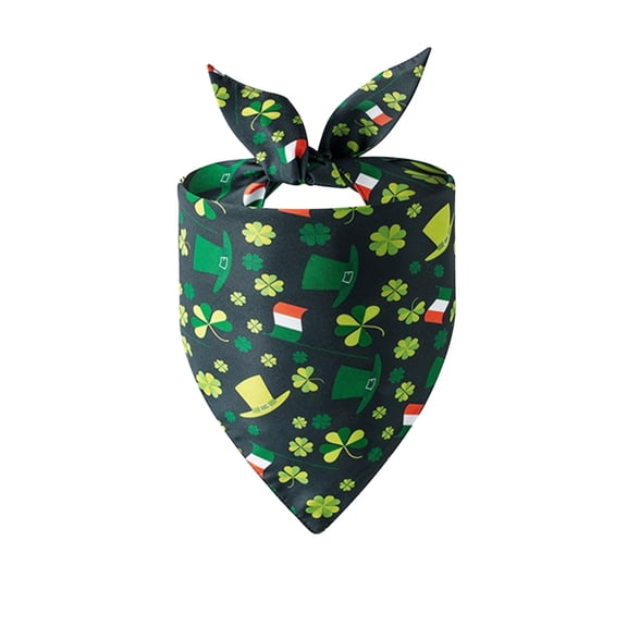 FYTPOV Shamrock Printed Dog Bandana, St. Patrick's Day Pet Scarf Bibs for Dogs Cats, Adjustable Pet Supplies for Small Medium Large Dog Puppy Cat Pet