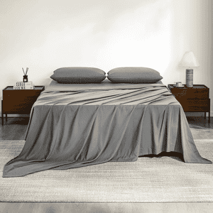 Z-HOM Full Size Microfiber Sheet Set, 4-Piece Dark Gray