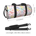 thumbnail image 4 of Xecao Retro Floral print Round Travel Duffel Bag is a foldable gym bag with an inner pocket, perfect for travel sports, 4 of 8