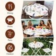 thumbnail image 6 of Spring Wildflowers Round Tablecloth 45-54 Inch Round Fitted Table Cloth with Elastic Edge, Watercolor Botanical Floral Waterproof Table Cover Protector for Outdoor Picnic Party Dining, 6 of 6