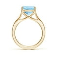 thumbnail image 2 of ANGARA Natural Solitaire 3.5 ct Aquamarine Split Shank Engagement Ring in 14K Yellow Gold for Women (Size-10mm) | March Birthstone, Anniversary, Jewelry Gift for Women | Natural Aquamarine Ring, 2 of 9
