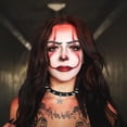 thumbnail image 2 of GHSDFBB Collier Ras du Cou en Cuir, Collier Court Noir, Collier Cercle Punk, Collier Réglable PU Gothique, Collier à Piques Papillon, Collier Ras du Cou Clouté pour Chat, Collier Cosplay, Bijou, 2 of 7