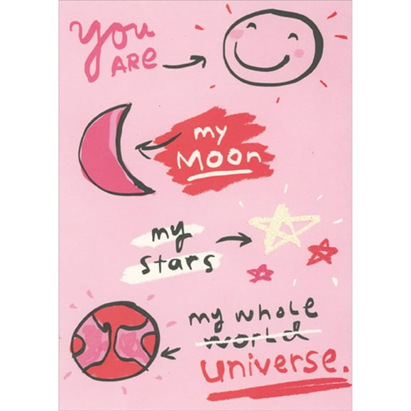 RSVP You are My Moon, My Stars, My Whole Universe Romantic Valentine's Day Card