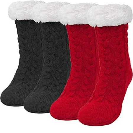 

Christmas Fuzzy Socks for Women Athletic Thick Winter Warm Socks Animal Cute Fluffy Slipper Socks with Grippers