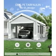 thumbnail image 2 of Kselythan Carport Replacement Canopy Cover For Tent Top,180G/220G Garage Shelter Cover,Replacement Cover,Car Shelter Cover,Waterproof,UV-Resistant 180G PE Fabric (Cover ONLY,Frame NOT Included), 2 of 7
