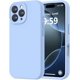 thumbnail image 1 of Funda de Silicona Premium, Forro de Microfibra Suave, para iPhone 16 Pro de 6.3 Pulgadas, Azul Claro, 1 of 7
