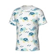 thumbnail image 5 of Vsdgher Sea Turtle Print Men's Dry Fit Mesh Athletic Shirts Moisture Wicking Tennis T-Shirt Tops, 5 of 9