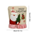 thumbnail image 2 of Christmas Decorations, Holiday Chair Cover, Festive Snowman Santa Claus Scene, Soft Cloth Material, Easy to Clean, Protective and Decorative for Dining Chairs, 2 of 7