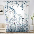 thumbnail image 2 of SPEKSEE 1Pc Floral Sheer Curtains for Living Room, Elegant Flower Spring Printed Window Curtain Chiffon Drapes for Bedroom, 2 of 11