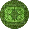 thumbnail image 1 of Ahgly Company Indoor Round Medallion Green Traditional Area Rugs, 3' Round, 1 of 1