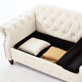 thumbnail image 5 of 3 - seat Ivory Sofa | Classic American Tufted Design in Living Area | Sturdy Structure and Good Texture, 5 of 6