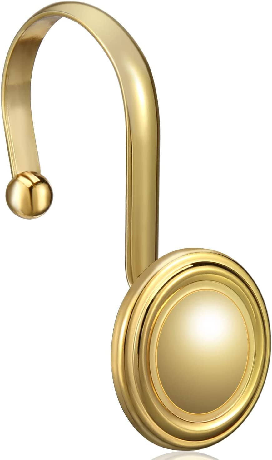 Gold Shower Curtain Hooks Rings, Decorative Shower Curtain Hooks for