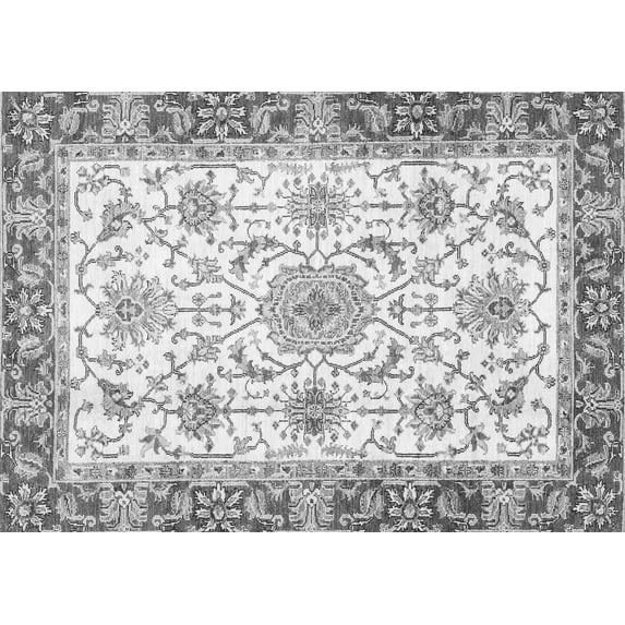 Ahgly Company Indoor Rectangle Oriental Gray Traditional Area Rugs, 8' x 12'
