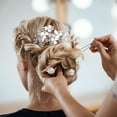 thumbnail image 5 of 2Pcs Bridal Hair Clip Wedding Hairpin Bride Pearl Hair Clips Barrette Elegant Bridal Hairpins Hair Accessories for Women Girls, 5 of 9