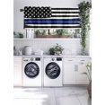 thumbnail image 4 of Patriotic Thin Blue Line Flag Kitchen Valances for Windows Police Enforcement Valance Curtains&nbsp; for Kitchen /Living Room/Bedroom/ Bathroom Decor, 54"x18 " ,Rod Pocket 1 Panel,, 4 of 7