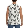 thumbnail image 4 of Haiem Men's Funny Chicken Print Tank Tops Summer Sleeveless Cut Off Workout T-Shirts Fitness Vest Athletic Undershirts-Large, 4 of 8