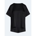 thumbnail image 6 of Joyspun Women’s Short Sleeve Stretch Satin Top and Shorts Pajama Set, 2-Piece, Sizes XS-3X, 6 of 6