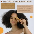thumbnail image 3 of Wooden Wide Tooth Comb, Wooden Comb for Women Hair Growth, Wide Tooth for Curly Hair - Green Sandalwood, 3 of 6