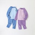 thumbnail image 6 of CAUYDYBoys Girls Soft Cotton Sleepwear Set Long Sleeve Pajamas with Pants 2PCS Kids Comfort Loungewear Cute Nightwear Set(L101-Purple,7-8 Y), 6 of 7