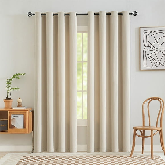 Innerwin Curtains Energy Efficient Window Curtain UV Protection Blackout Privacy Drapes Thermal Insulated Modern Panel Luxury Beige 52 x 96 inch