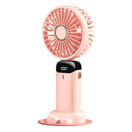 

HZEWLS Portable Handheld Fan Hanging Neck Home Office Desktop Air Cooling (Pink)
