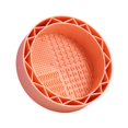 thumbnail image 4 of Limpiador de brochas de maquillaje, recipiente para guardar brochas, soporte de silicona para brochas, portátil Naranja, 4 of 9